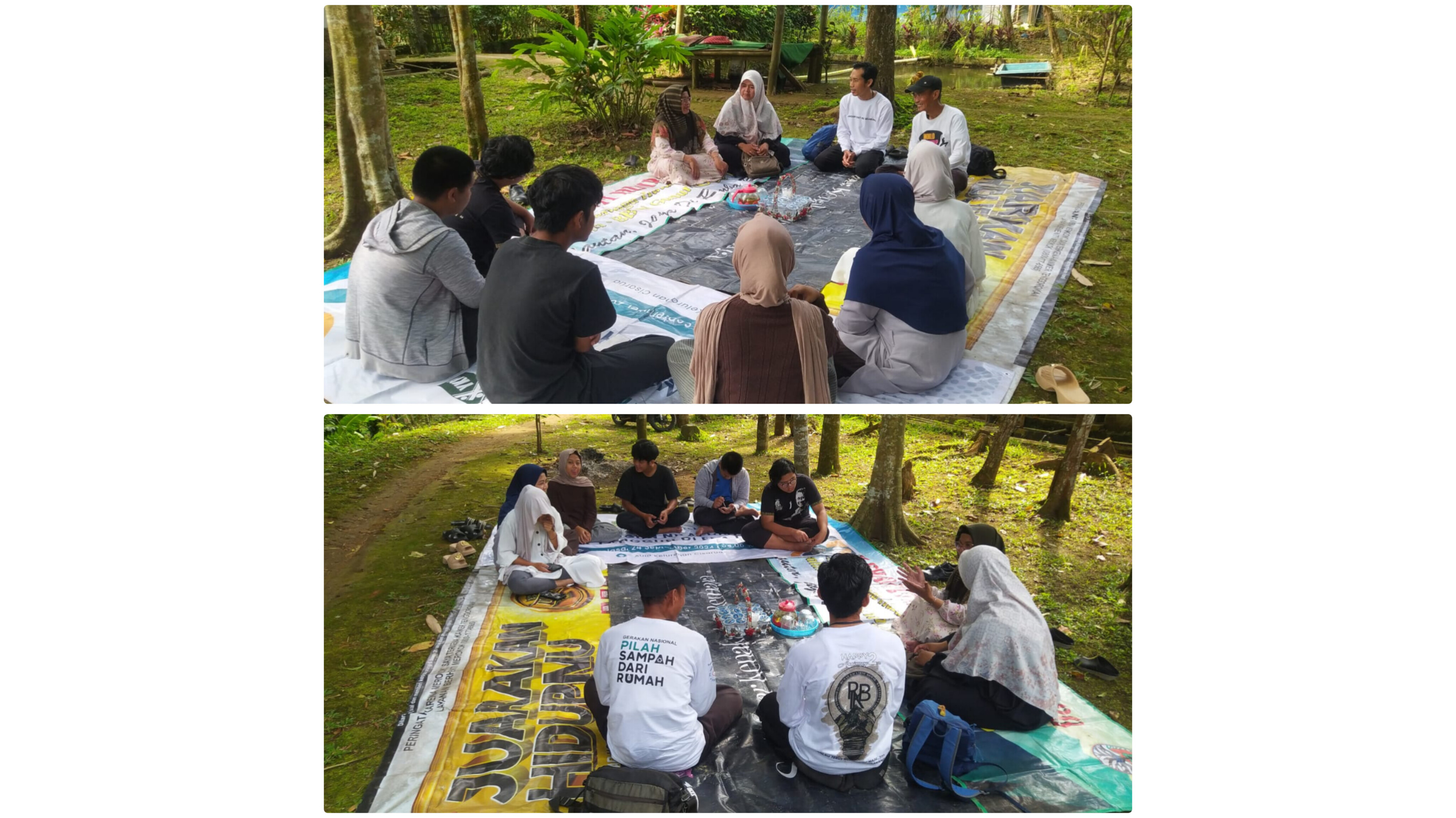Tim Penyuluh DKP3 Kota Sukabumi dan Perpustakaan Cisarua Kolaborasi Edukasi Peduli Lingkungan dan Penanaman Pohon